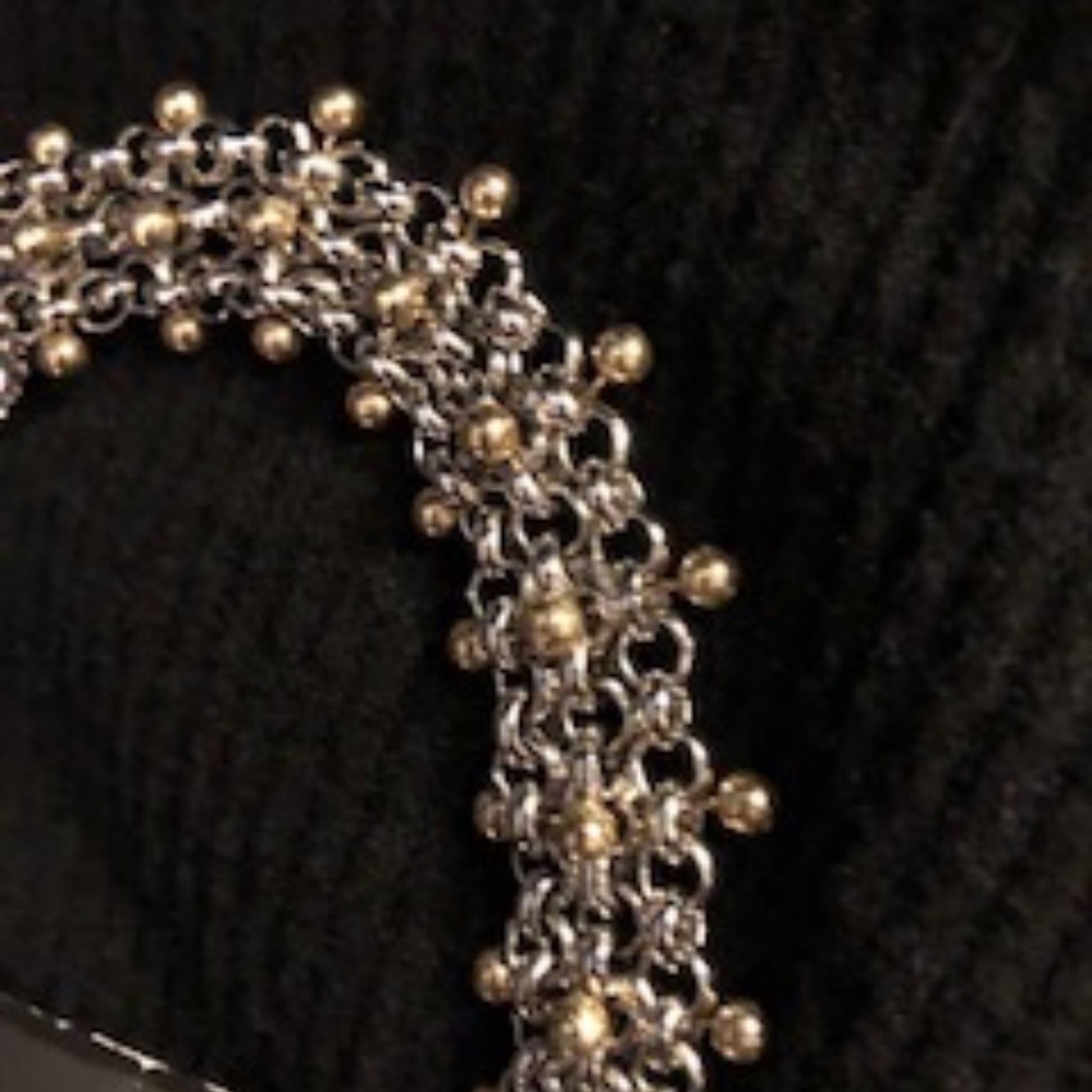 *HOST PICK* Sergio Gutierrez Chrome & Gold Finish Bracelet *NEW* - Picture 5 of 7